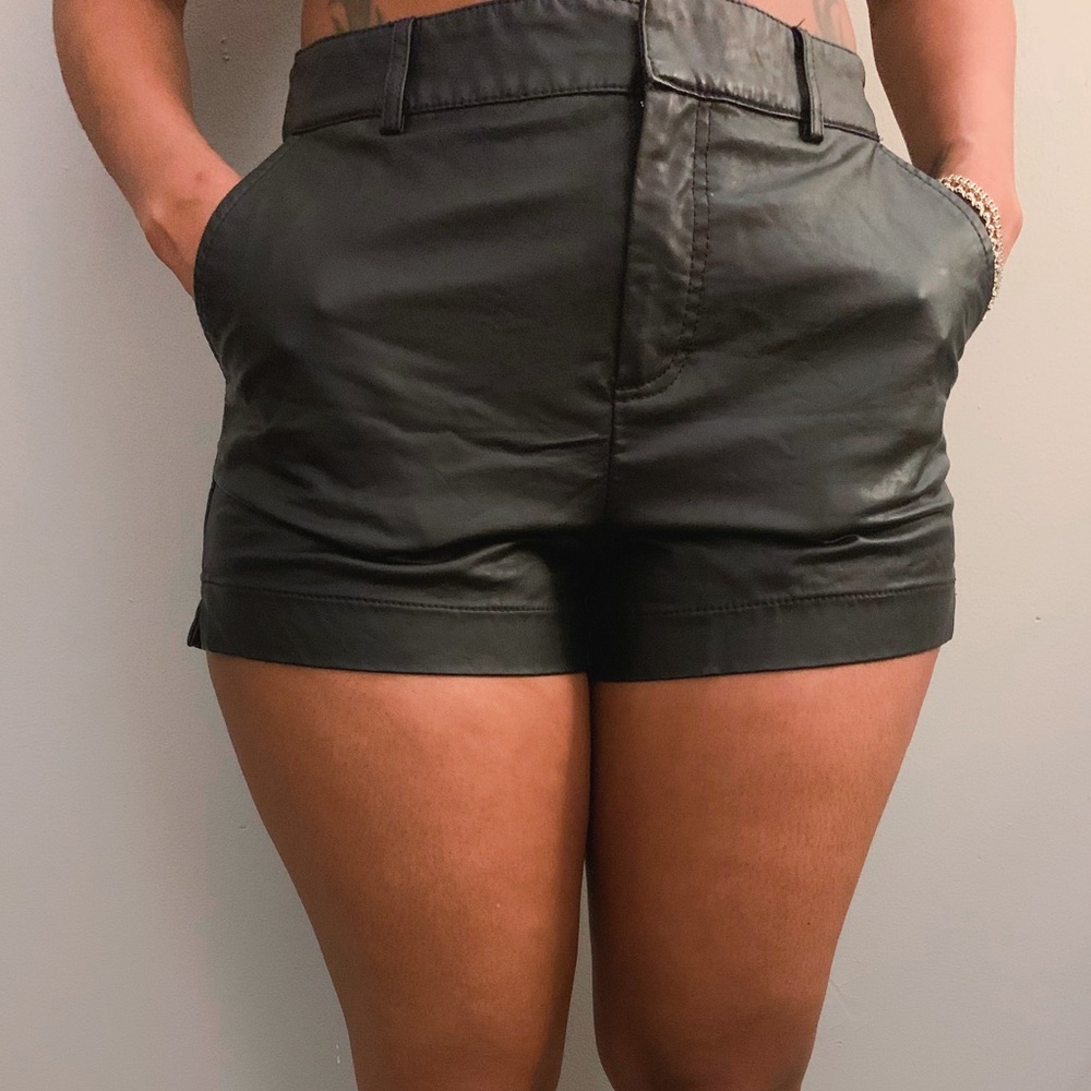 Black Leather shorts